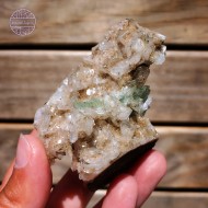 Green Apophyllite|Fluorapophyllite with Stilbite, 96g